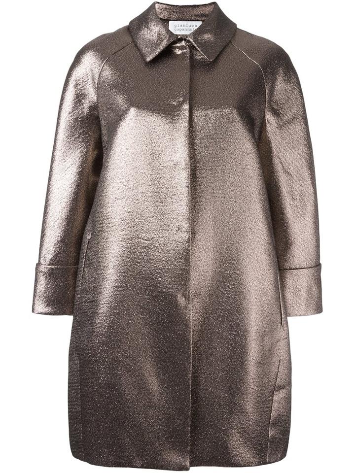 Gianluca Capannolo Collared Metallic Coat