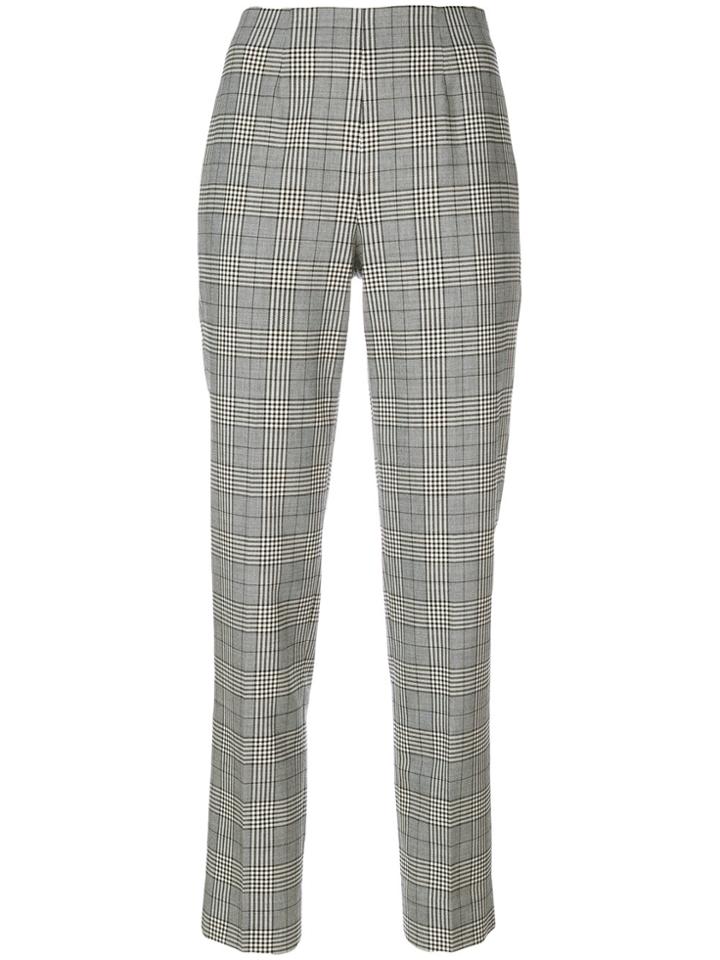 Ermanno Scervino Plaid Print Straight Trousers - Grey