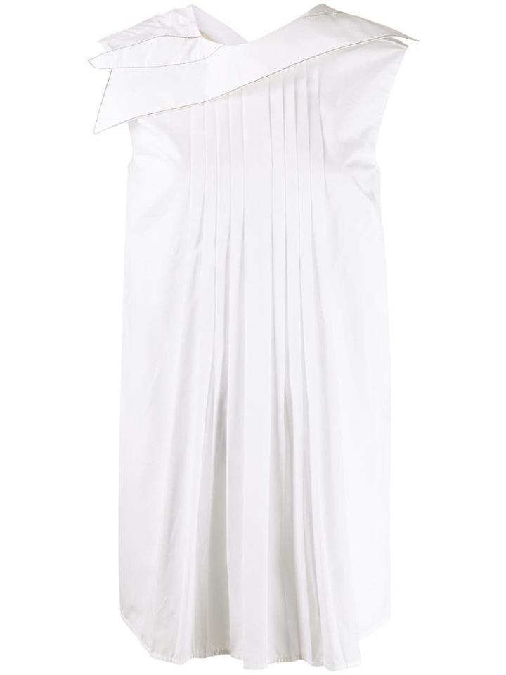 Marni Pleated Sleeveless Blouse - White