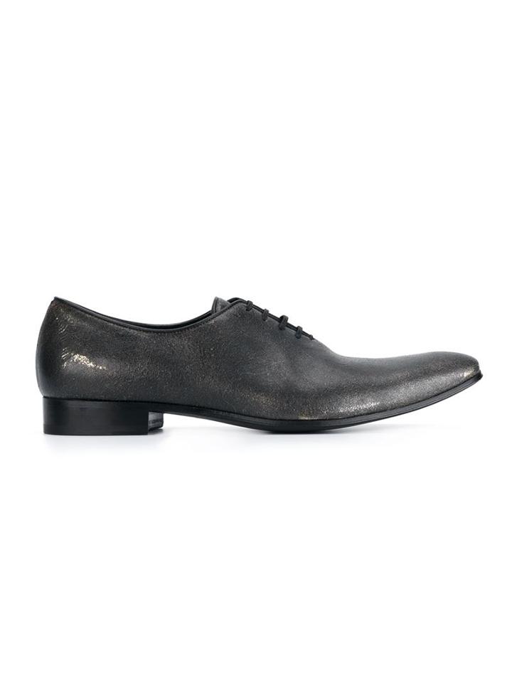 Haider Ackermann Gold Flecked Lace-up Shoes