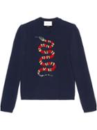 Gucci Kingsnake Jacquard Sweater - Blue