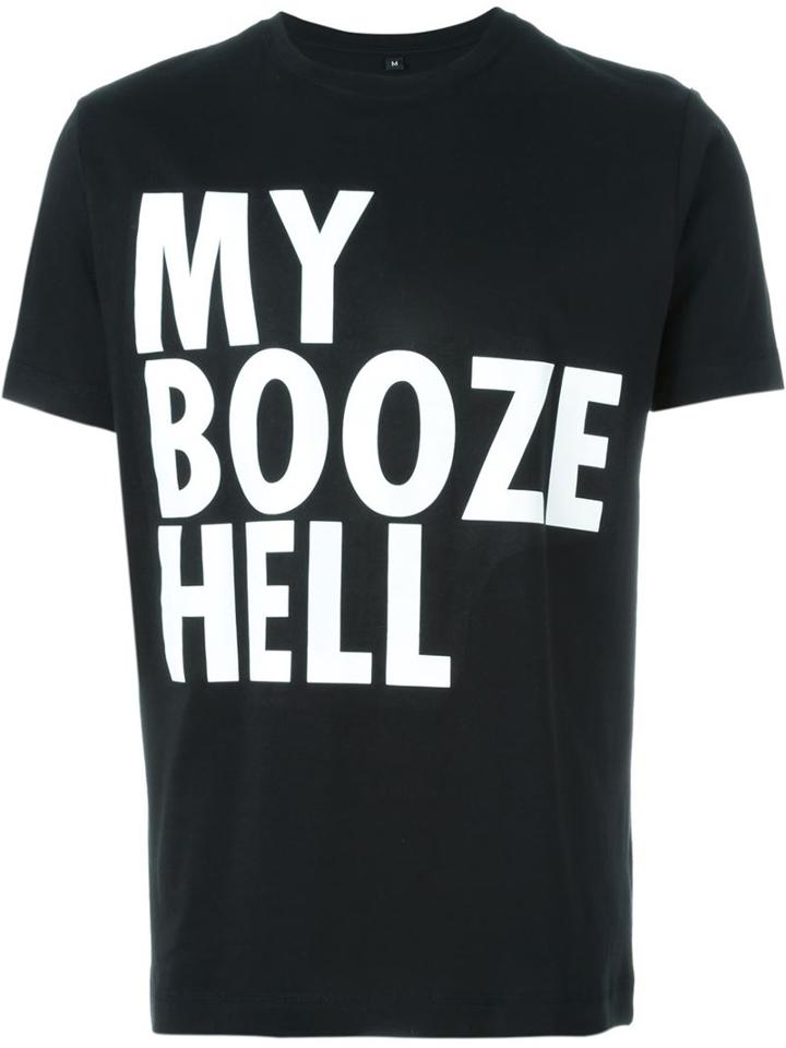 House Of Voltaire Jeremy Deller My Booze Hell T-shirt, Men's, Size: Small, Black, Cotton