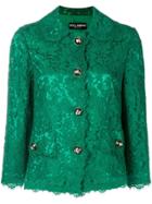 Dolce & Gabbana Lace Embellished Jacket - Green