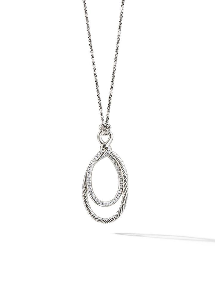 David Yurman Continuance Diamond Pendant Necklace - Ssadi