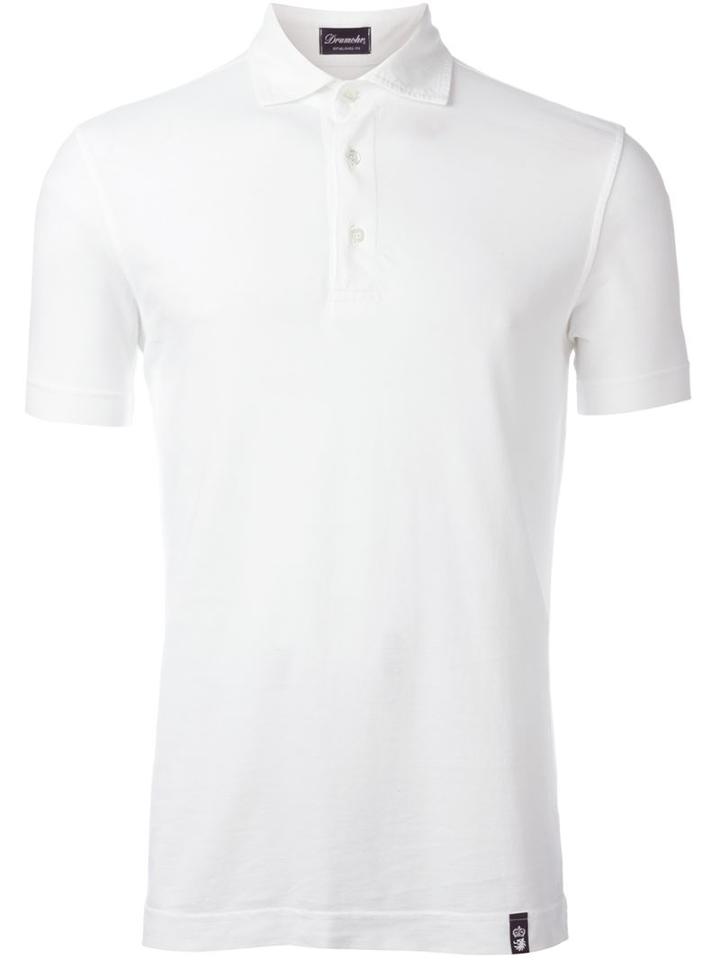 Drumohr Classic Polo Shirt, Men's, Size: Medium, White, Cotton