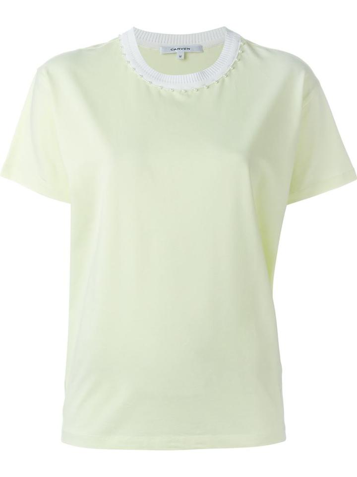 Carven Pearl-embellished T-shirt