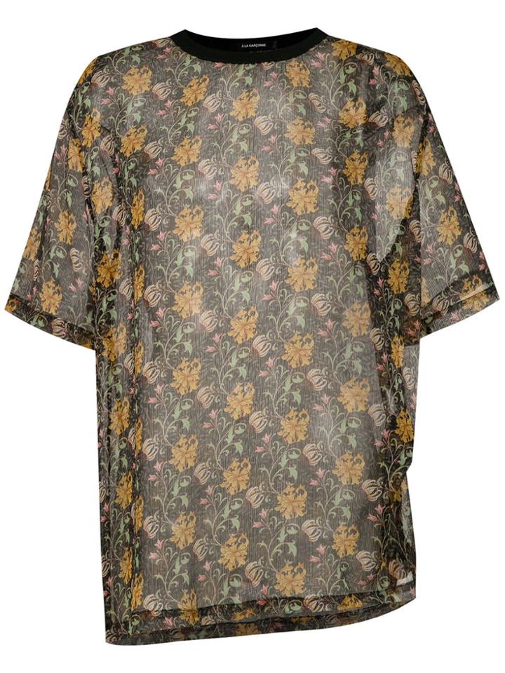 À La Garçonne Oversized Chiffon T-shirt - Multicolour