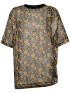 À La Garçonne Oversized Chiffon T-shirt - Multicolour