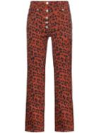 Miaou Junior Leopard Print Trousers - Red