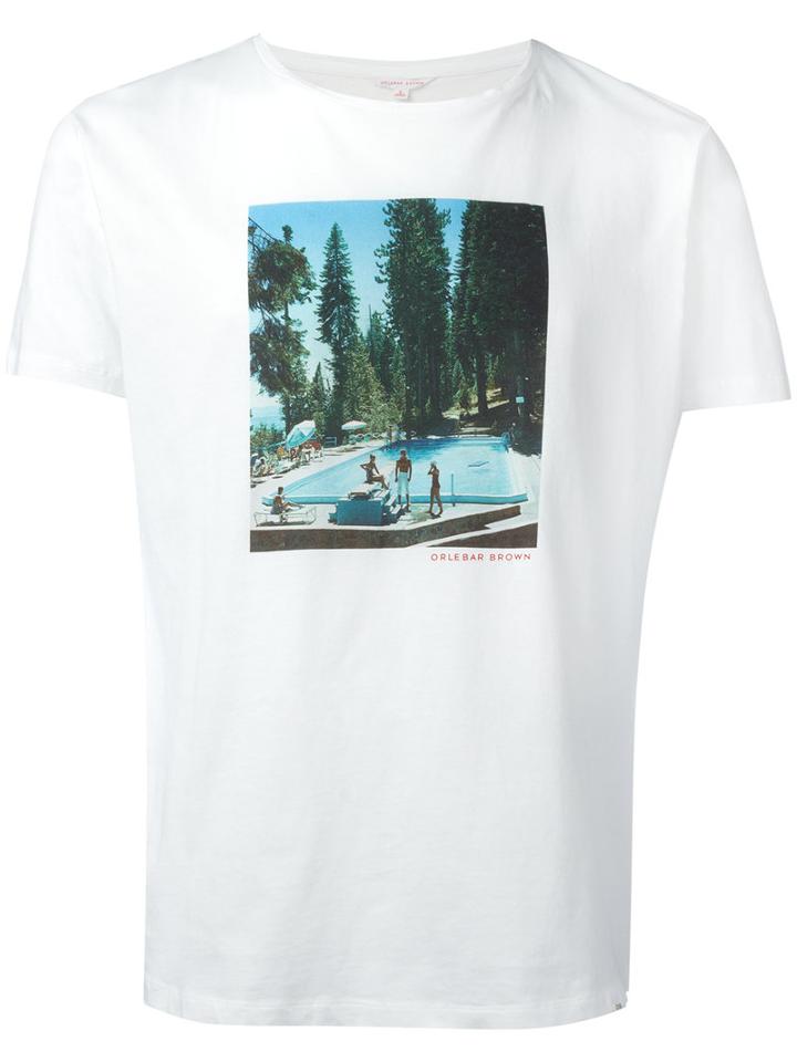 Orlebar Brown Board Meeting Print T-shirt, Men's, Size: Xl, White, Cotton