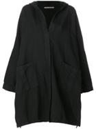 Stefano Mortari Flared Draped Coat - Black