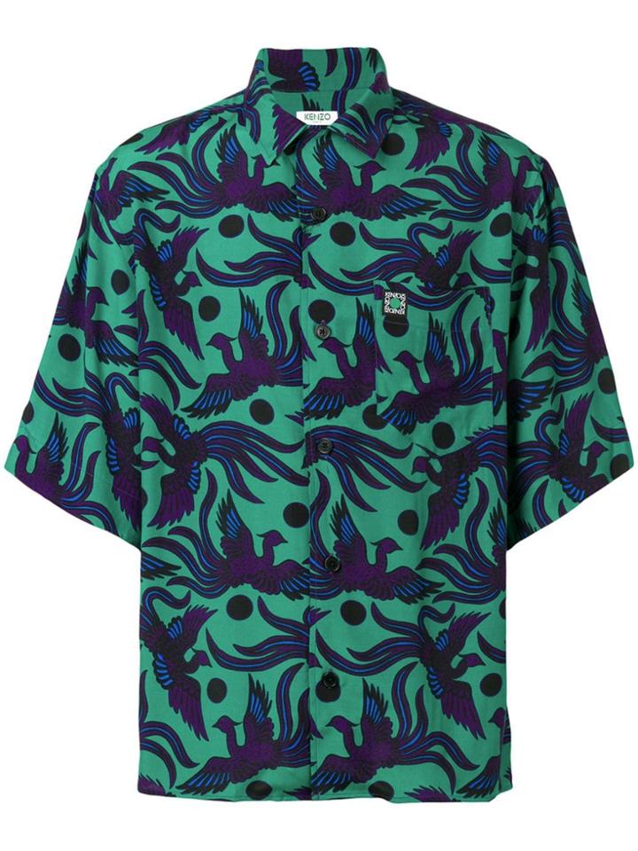 Kenzo Flying Phoenix Oversized Shirt - Green