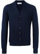 Brunello Cucinelli V-neck Cardigan, Men's, Size: 50, Blue, Cashmere/wool
