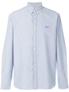 Maison Kitsuné Fox Embroidery Button-down Shirt - Blue