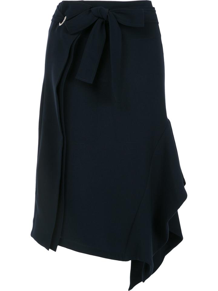Eudon Choi Side Drape Skirt - Blue