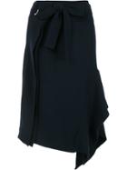 Eudon Choi Side Drape Skirt - Blue