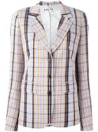 Aalto Notched Lapel Check Blazer - Multicolour
