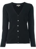 N.peal Cashmere V-neck Cardigan, Women's, Size: Large, Black, Cashmere