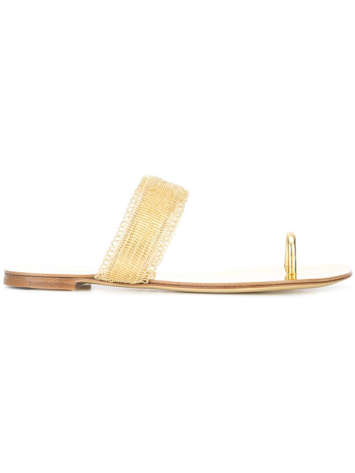 Casadei Bead Strap Sandals - Yellow & Orange