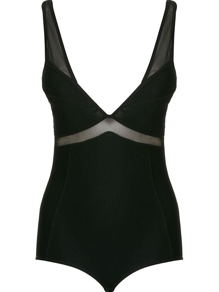 Giuliana Romanno Deep V-neck Panelled Body, Women's, Size: P, Black, Polyamide/spandex/elastane