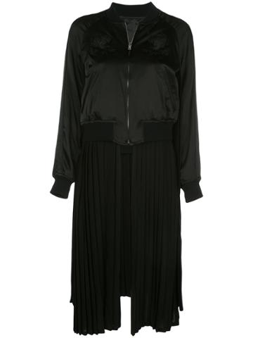 Comme Des Garçons Noir Kei Ninomiya Pleated Zipped Coat - Black
