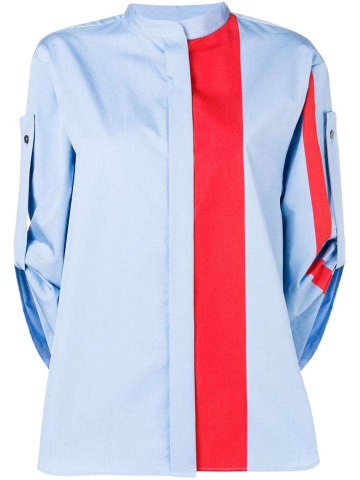 Odeeh Panelled Shirt - Blue