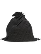 Pleats Please By Issey Miyake Pleated Drawstring Backpack - Black