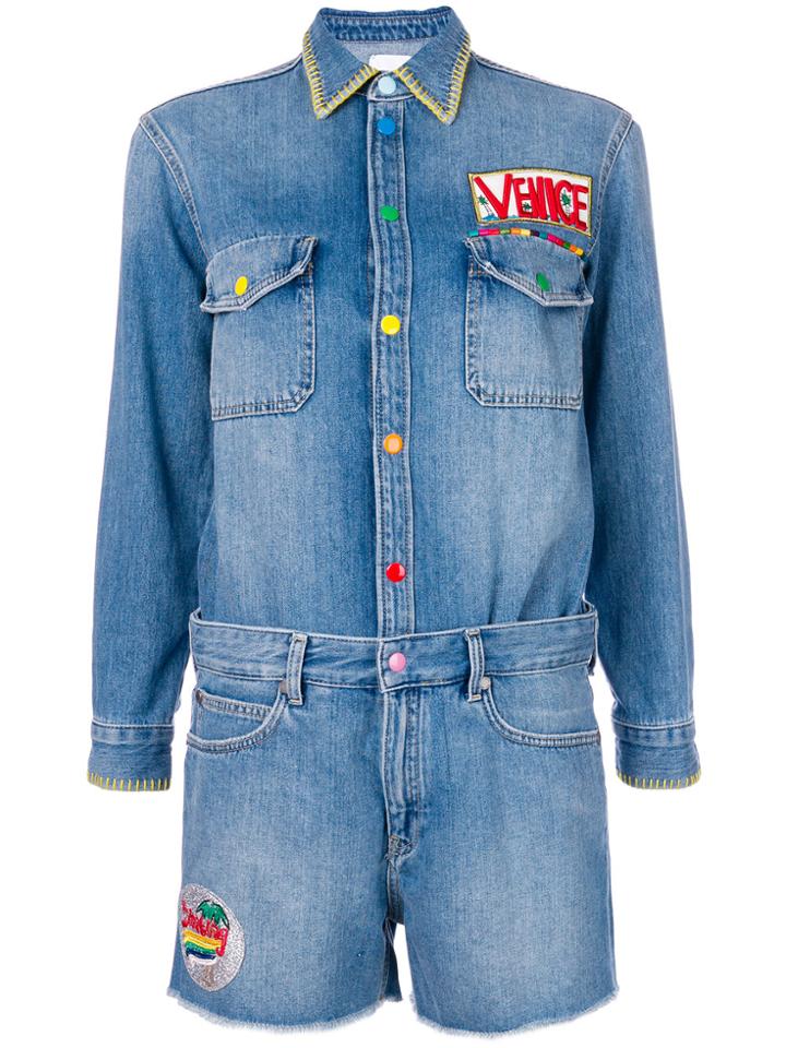 Mira Mikati Venice Denim Jumpsuit - Blue