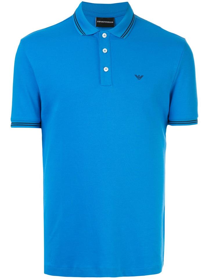 Emporio Armani Slim-fit Polo Shirt - Blue