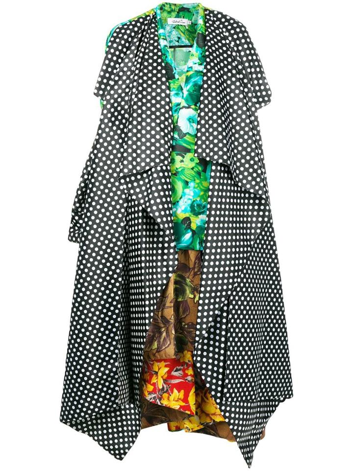 Richard Quinn Mixed Print Layered Dress - Green