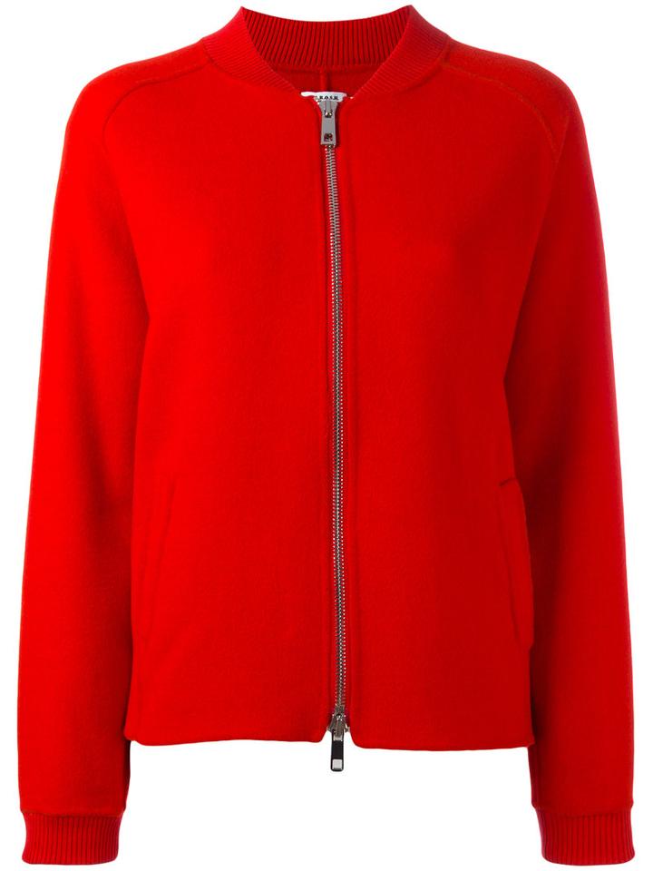 P.a.r.o.s.h. Zip-up Bomber Jacket, Women's, Red, Wool