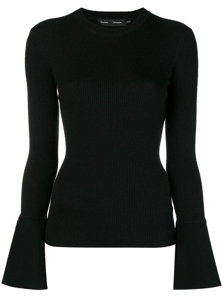 Proenza Schouler Silk Cashmere Crewneck - Black