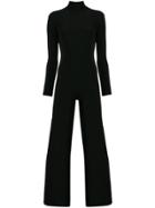 Norma Kamali Crepe Wide-leg Jumpsuit - Black