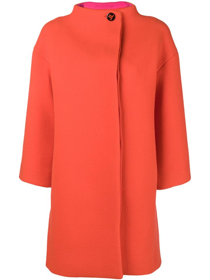 Lanvin Collarless Coat - Red