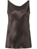 Gloria Coelho - Silk Top - Women - Silk - Gg, Women's, Brown, Silk