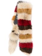 Marni Striped Fox Fur Stole - Multicolour
