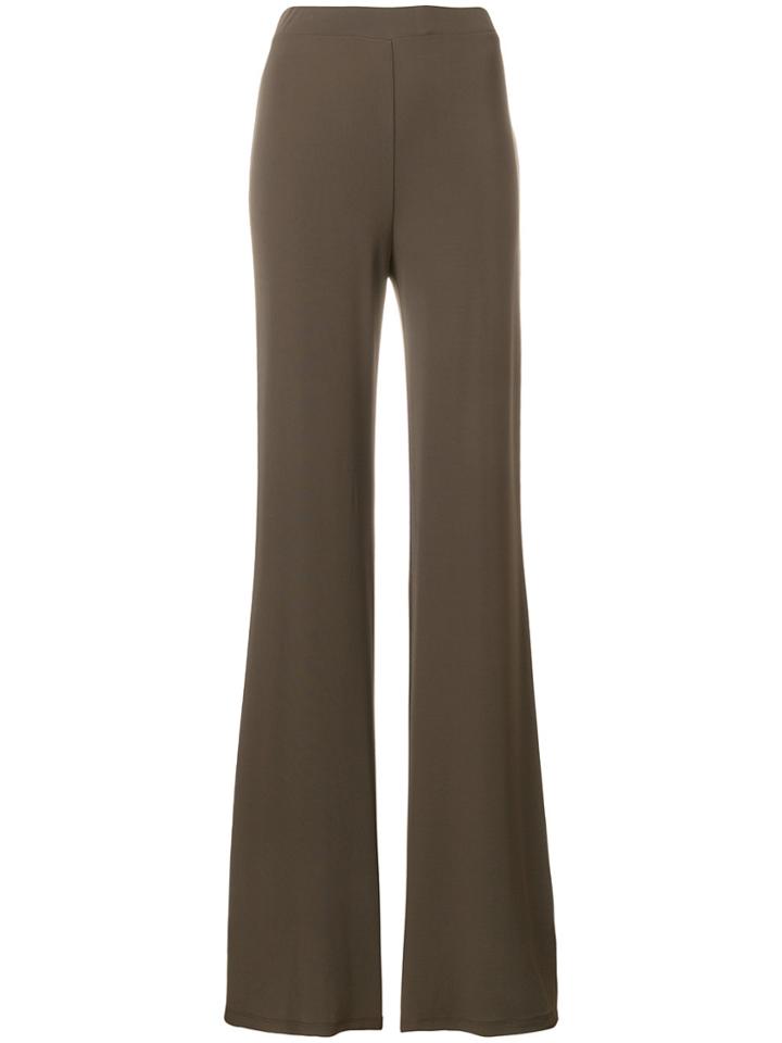 Plein Sud High Waisted Flared Trousers - Brown