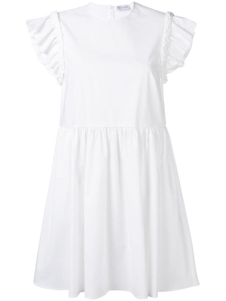 Red Valentino Stretch Compact Poplin Dress - White