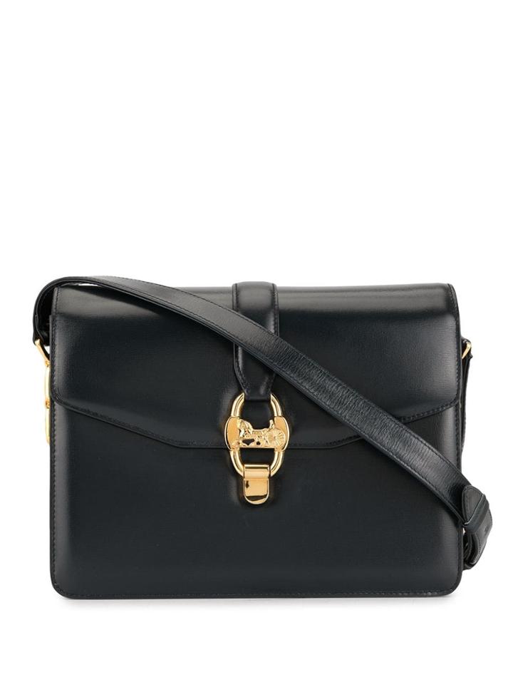 Céline Pre-owned Horse Carriage Shoulder Bag - Black