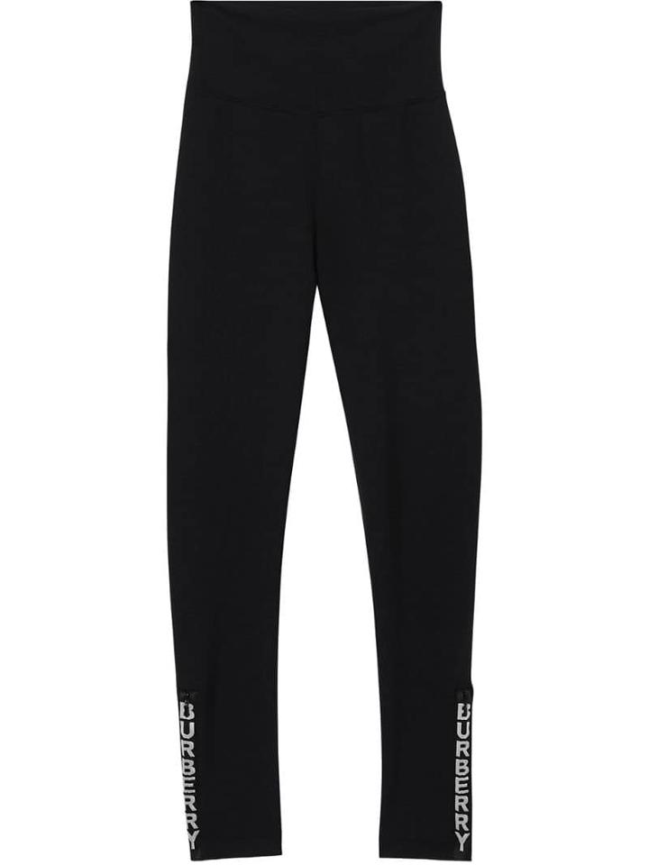Burberry Logo Detail Stretch Jersey Leggings - Black