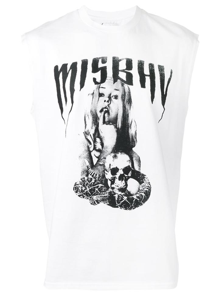 Misbhv - Girl Printed Tank - Men - Cotton - L, White, Cotton