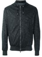 Eleventy Camouflage Print Zipped Jacket, Men's, Size: Large, Black, Polyamide