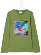 Moschino Kids - Peace Logo Long Sleeve T-shirt - Kids - Cotton/spandex/elastane - 14 Yrs, Green