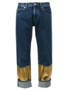 Loewe Contrast Panel Boyfriend Jeans, Women's, Size: 34, Blue, Cotton
