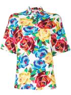 Versace Vintage Floral Print Polo Shirt - Multicolour