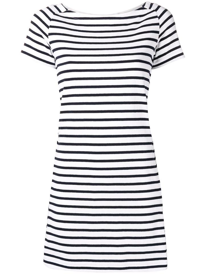 Sacai Nautical Striped Shift Dress - White