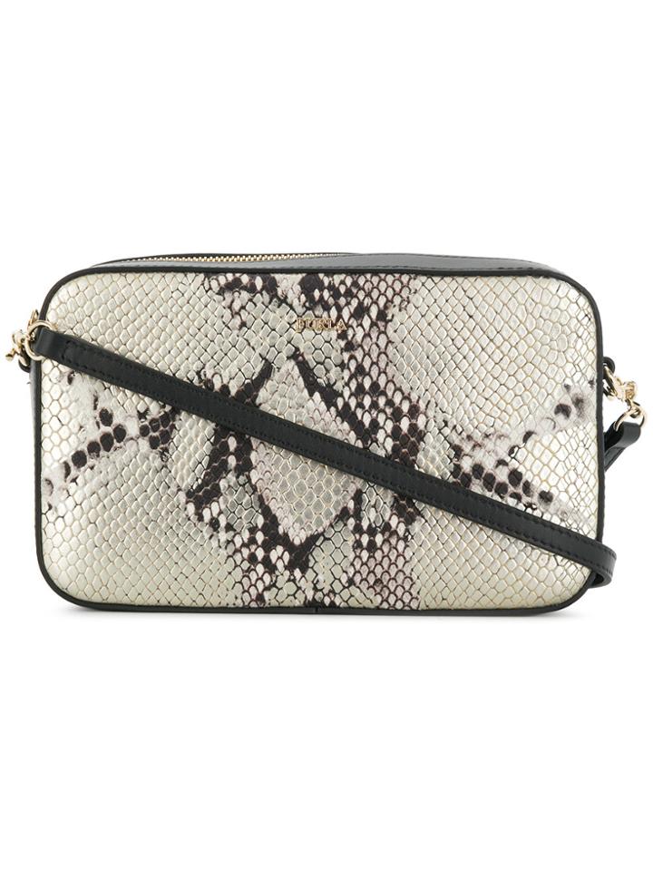 Furla Lilli Snake-effect Crossbody Bag - Metallic