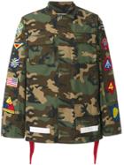 Off-white Camouflage Patch Cargo Jacket - Green