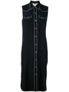 Rag & Bone - Sleeveless Shirt Dress - Women - Silk - M, Blue, Silk