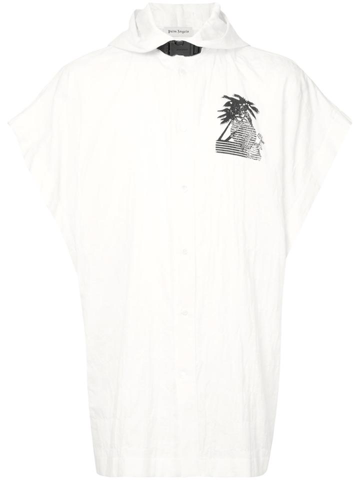 Palm Angels Hooded Shirt - White